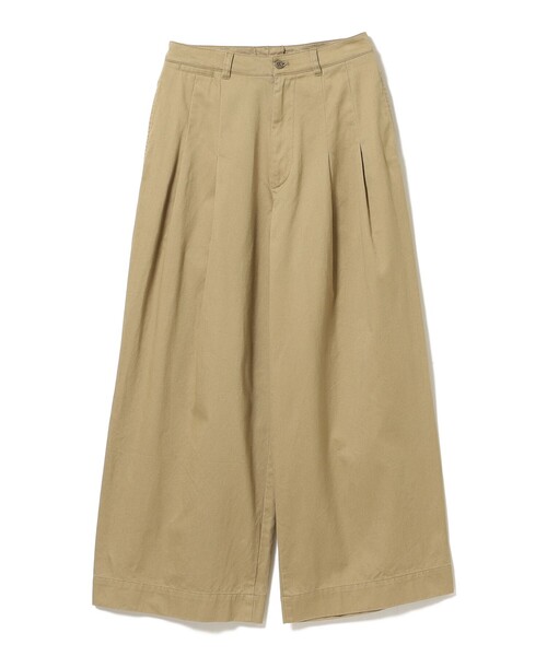 BEAMS BOY（ビームスボーイ）の「ワイド タック チノ パンツ（チノパンツ・レディース・ベージュ/ネイビー・0/1/2）」の4枚目の写真