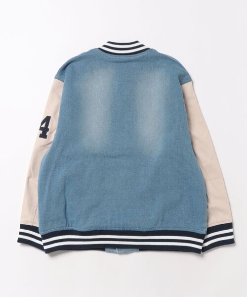DC（ディーシー）の「DC/ディーシー 26 KD VARSITY JACKET キッズ ジャケット YJK261501（その他アウター・キッズ・ライトブルー/ブラック・130cm/140cm/150cm/160cm）」の3枚目の写真