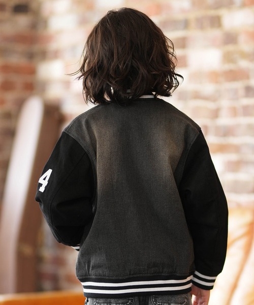 DC（ディーシー）の「DC/ディーシー 26 KD VARSITY JACKET キッズ ジャケット YJK261501（その他アウター・キッズ・ライトブルー/ブラック・130cm/140cm/150cm/160cm）」の7枚目の写真