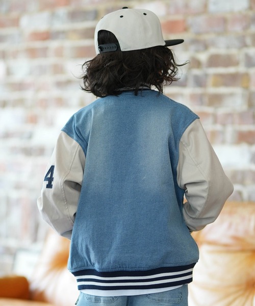 DC（ディーシー）の「DC/ディーシー 26 KD VARSITY JACKET キッズ ジャケット YJK261501（その他アウター・キッズ・ライトブルー/ブラック・130cm/140cm/150cm/160cm）」の13枚目の写真
