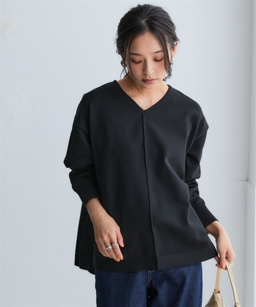 nissen（ニッセン）の「スポンジヤーン　ふんわりフレアニットトップス（ハンガー干し）＜大きいサイズ有＞（ニット/セーター・レディース・ブラック/ライトグレー/ネイビー・3L/LL/L/M/S）」の10枚目の写真
