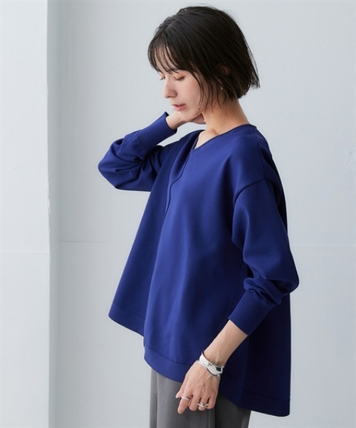 nissen（ニッセン）の「スポンジヤーン　ふんわりフレアニットトップス（ハンガー干し）＜大きいサイズ有＞（ニット/セーター・レディース・ブラック/ライトグレー/ネイビー・3L/LL/L/M/S）」の15枚目の写真