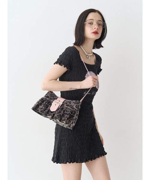 jouetie（ジュエティ）の「アニマルギャザーハンドバッグ（ハンドバッグ・レディース・アイボリー/ブラック・FREE）」の6枚目の写真