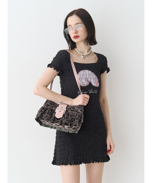 jouetie（ジュエティ）の「アニマルギャザーハンドバッグ（ハンドバッグ・レディース・アイボリー/ブラック・FREE）」の7枚目の写真