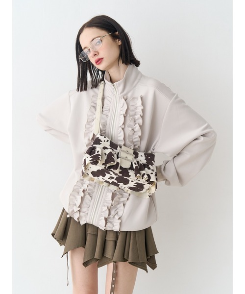 jouetie（ジュエティ）の「アニマルギャザーハンドバッグ（ハンドバッグ・レディース・アイボリー/ブラック・FREE）」の8枚目の写真