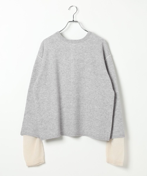 LEPSIM（レプシィム）の「12ゲージヘンリーレイヤープルオーバー　634165（ニット/セーター・レディース・グレー/チャコールグレー/ブラウン・FREE）」の22枚目の写真