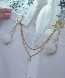 axes femme | 雪薔薇モチーフ襟クリップ(その他雑貨)