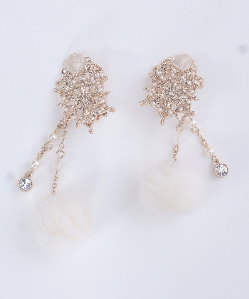 axes femme（アクシーズファム）の「雪薔薇モチーフ襟クリップ（その他雑貨・レディース・ゴールド/シルバー・FREE）」の5枚目の写真