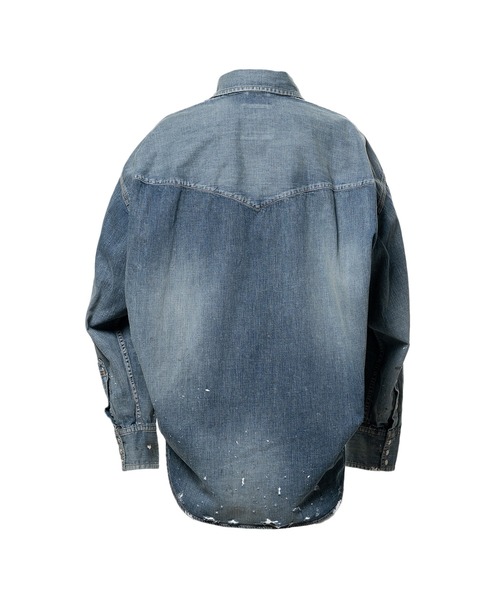 Maison MIHARA YASUHIRO（メゾンミハラヤスヒロ）の「Kids Sticker Printed Denim Shirt（シャツ/ブラウス・メンズ・ブラック/インディゴブルー・44/48/46）」の13枚目の写真