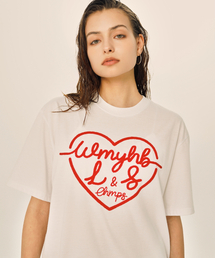 L&S ハート刺繍ロゴ半袖Tシャツ B24ST12WH