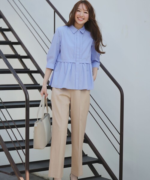 ANY SIS（エニィスィス）の「褒めらレディストレッチ ワイドパンツ（その他パンツ・レディース・ネイビー系/ネイビー系6/ライトグレー系6/ベージュ系6・SMALL/MEDIUM/LARGE）」の5枚目の写真