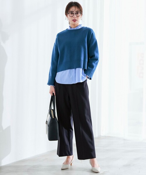 ANY SIS（エニィスィス）の「褒めらレディストレッチ ワイドパンツ（その他パンツ・レディース・ネイビー系/ネイビー系6/ライトグレー系6/ベージュ系6・SMALL/MEDIUM/LARGE）」の10枚目の写真