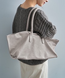 シボ加工横長フォルムトートバッグ