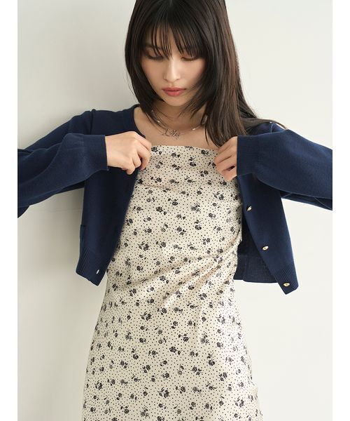 LILY BROWN（リリーブラウン）の「カーデセットプリントキャミワンピース（ワンピース・レディース・アイボリー/イエロー/ピンク・0/1）」の6枚目の写真