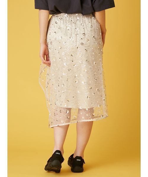 FURFUR（ファーファー）の「スパンコールラップスカート（スカート・レディース・シルバー/ブラック/ホワイト・F）」の11枚目の写真