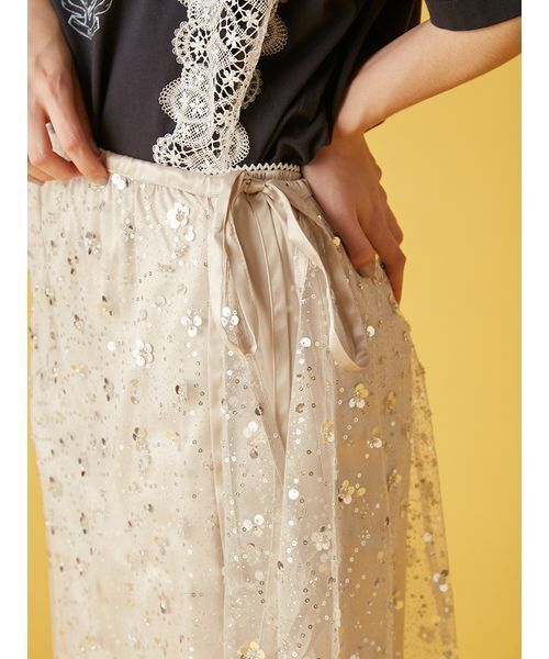 FURFUR（ファーファー）の「スパンコールラップスカート（スカート・レディース・シルバー/ブラック/ホワイト・F）」の13枚目の写真