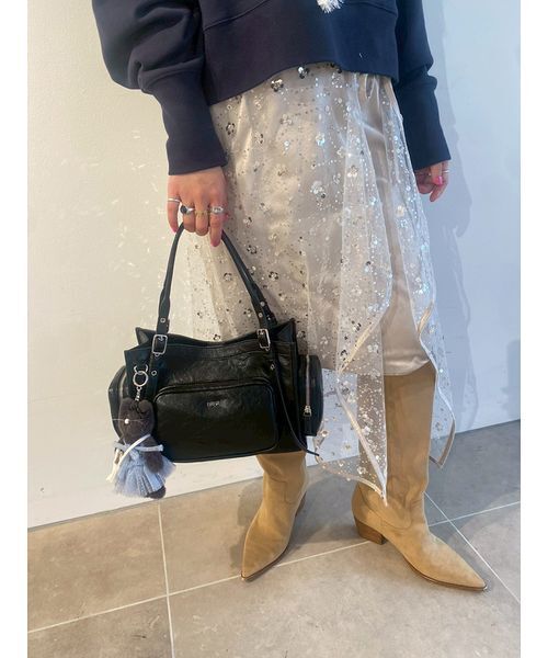 FURFUR（ファーファー）の「スパンコールラップスカート（スカート・レディース・シルバー/ブラック/ホワイト・F）」の17枚目の写真