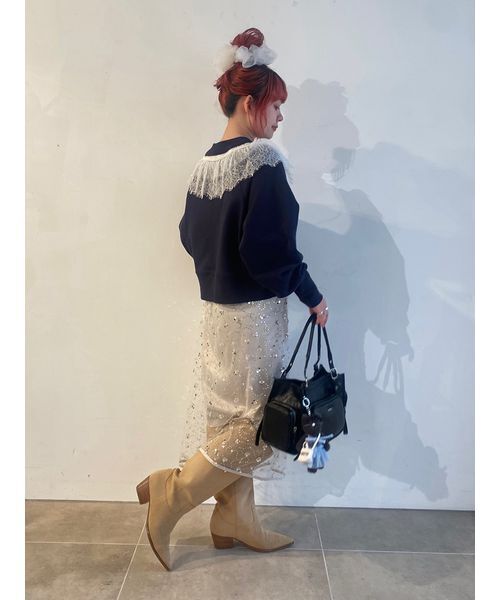 FURFUR（ファーファー）の「スパンコールラップスカート（スカート・レディース・シルバー/ブラック/ホワイト・F）」の18枚目の写真