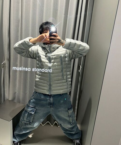 MUSINSA STANDARD（ムシンサスタンダード）の「[シティレジャー] シアーリップストップフーデッドライトダウンジャケット [クラウディブルー]（ダウンジャケット/コート・メンズ・その他・S/M/L/2XL/XL）」の14枚目の写真