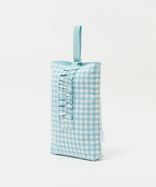 green label relaxing(グリーンレーベルリラクシング)の「シューズバッグ(ギンガム) / キッズ(トートバッグ・キッズ・ライトブルー/ライラック・FREE)」の5枚目の写真
