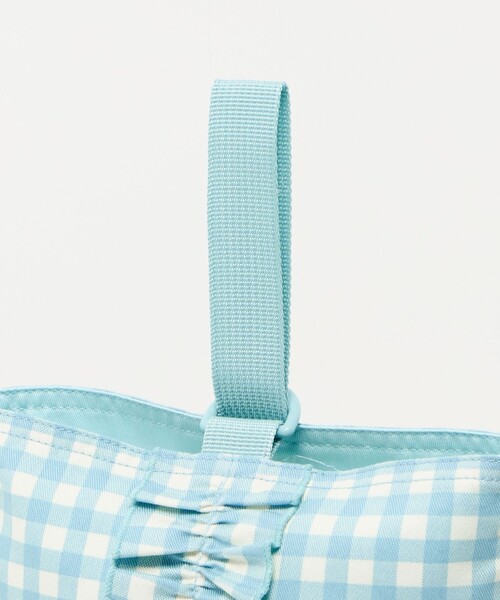 green label relaxing(グリーンレーベルリラクシング)の「シューズバッグ(ギンガム) / キッズ(トートバッグ・キッズ・ライトブルー/ライラック・FREE)」の6枚目の写真
