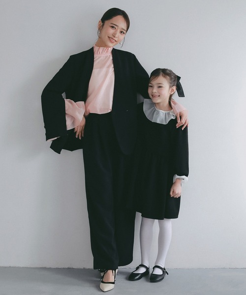 AJUGA.（アジュガ）の「イージーストレートワイドパンツ【セレモニー/オケージョン】（その他パンツ・レディース・ブラック/ネイビー・M/S）」の10枚目の写真