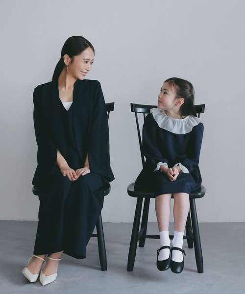 AJUGA.（アジュガ）の「イージーストレートワイドパンツ【セレモニー/オケージョン】（その他パンツ・レディース・ブラック/ネイビー・M/S）」の16枚目の写真