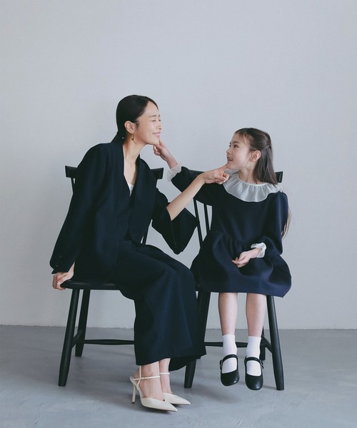 AJUGA.（アジュガ）の「イージーストレートワイドパンツ【セレモニー/オケージョン】（その他パンツ・レディース・ブラック/ネイビー・M/S）」の19枚目の写真