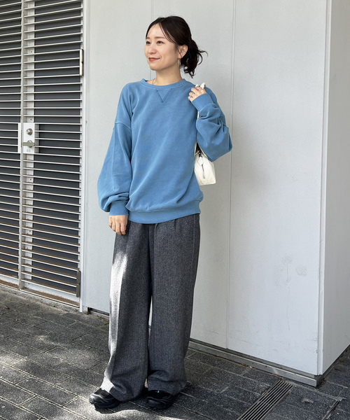 STAR&STRIPE(スターアンドストライプ)の「《追加》【STAR&STRIPE】 ガゼットツキオーバーFITスウェット(スウェット・レディース・チャコールグレー/ブルー/ブラウン・MEDIUM)」の15枚目の写真