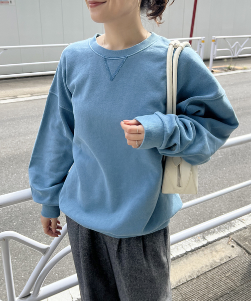STAR&STRIPE(スターアンドストライプ)の「《追加》【STAR&STRIPE】 ガゼットツキオーバーFITスウェット(スウェット・レディース・チャコールグレー/ブルー/ブラウン・MEDIUM)」の16枚目の写真