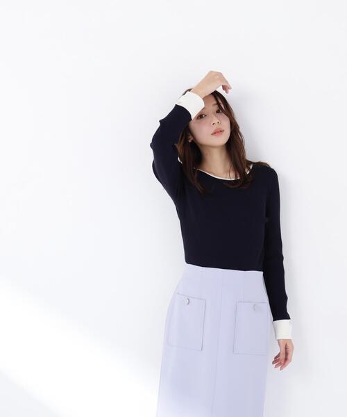NATURAL BEAUTY BASIC(ナチュラルビューティーベーシック)の「◇ダブルカフスニット(ニット/セーター・レディース・ブルー系その他6/グリーン系その他3/ベージュ系その他・FREE)」の21枚目の写真