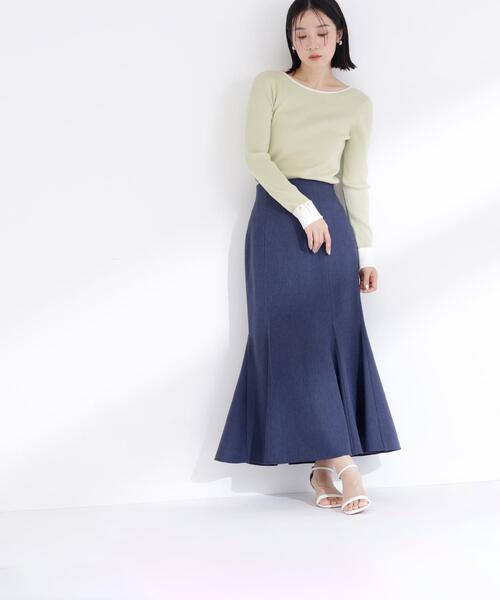 NATURAL BEAUTY BASIC(ナチュラルビューティーベーシック)の「◇ダブルカフスニット(ニット/セーター・レディース・ブルー系その他6/グリーン系その他3/ベージュ系その他・FREE)」の17枚目の写真