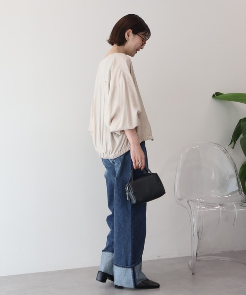 AMERICAN HOLIC（アメリカンホリック）の「【UVカット+接触冷感】Vネックドルマンブルゾン（その他アウター・レディース・ブラック/モカ/ライトベージュ・M/L）」の17枚目の写真