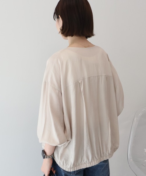 AMERICAN HOLIC（アメリカンホリック）の「【UVカット+接触冷感】Vネックドルマンブルゾン（その他アウター・レディース・ブラック/モカ/ライトベージュ・M/L）」の10枚目の写真