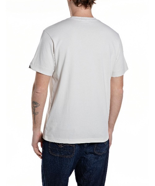 REPLAY(リプレイ)の「ヘビーコットンジャージーロゴTシャツ(Tシャツ/カットソー・メンズ・アイボリー・X-LARGE/LARGE/MEDIUM/SMALL)」の5枚目の写真