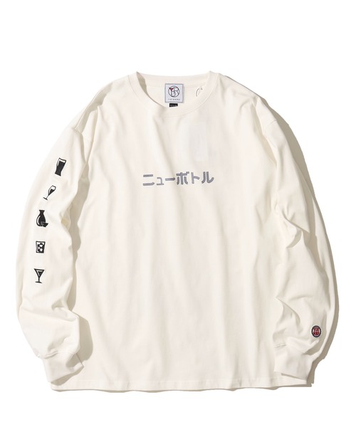 ADPOSION(アドポーション)の「【YOIDORE】ニューボトル クルーネックロングスリーブTシャツ(Tシャツ/カットソー・メンズ・ブラック/ホワイト・MEDIUM/LARGE/X-LARGE)」の3枚目の写真