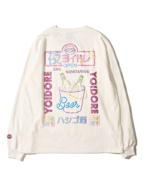 ADPOSION(アドポーション)の「【YOIDORE】ニューボトル クルーネックロングスリーブTシャツ(Tシャツ/カットソー・メンズ・ブラック/ホワイト・MEDIUM/LARGE/X-LARGE)」の4枚目の写真