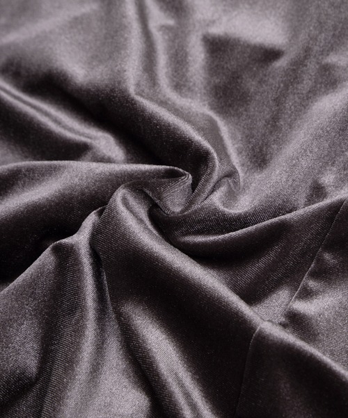 PUNYUS（プニュズ）の「ドロストベロアキャミワンピース（ワンピース・レディース・ダークグレー/ブラック・1/2/3/4/5）」の20枚目の写真