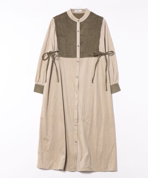 SWITCH BY ARCH(スイッチバイアーチ)の「【8】【it】【SWITCH by ARCH】 Side Ribbon Stripe Shirts Onepiece(ワンピース・レディース・ブラウン/ホワイト系その他/ネイビー系/ベージュ系その他・FREE)」の3枚目の写真