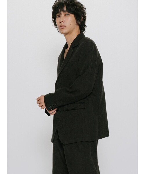 MIDIUMISOLID(ミディウミソリッド)の「MIDIUMISOLID Men’s リネン混テーラードジャケット(ダウンジャケット/コート・メンズ・ブラック/ベージュ・48)」の7枚目の写真