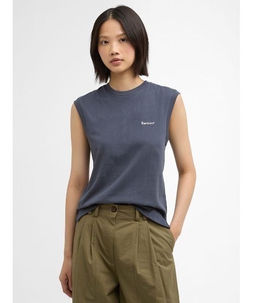 Barbour(バブアー)の「Rowane ワンポイント ロゴ 刺繍ノースリーブ トップス(レディース)(タンクトップ・レディース・ブラック/ピンク/ライトブルー/ホワイト・SMALL/MEDIUM)」の6枚目の写真