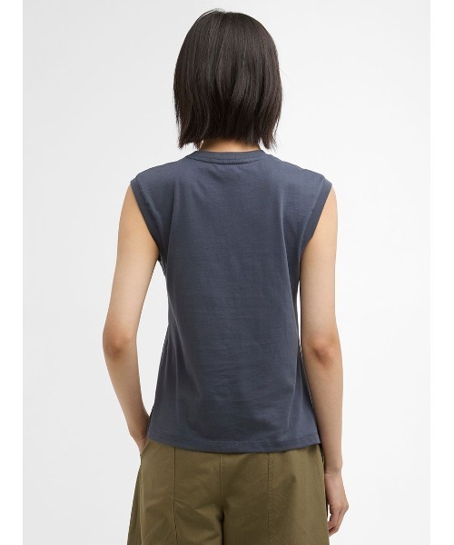 Barbour(バブアー)の「Rowane ワンポイント ロゴ 刺繍ノースリーブ トップス(レディース)(タンクトップ・レディース・ブラック/ピンク/ライトブルー/ホワイト・SMALL/MEDIUM)」の7枚目の写真