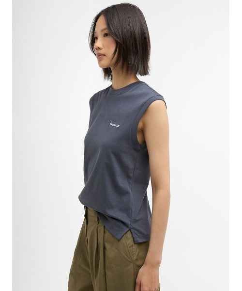 Barbour(バブアー)の「Rowane ワンポイント ロゴ 刺繍ノースリーブ トップス(レディース)(タンクトップ・レディース・ブラック/ピンク/ライトブルー/ホワイト・SMALL/MEDIUM)」の9枚目の写真