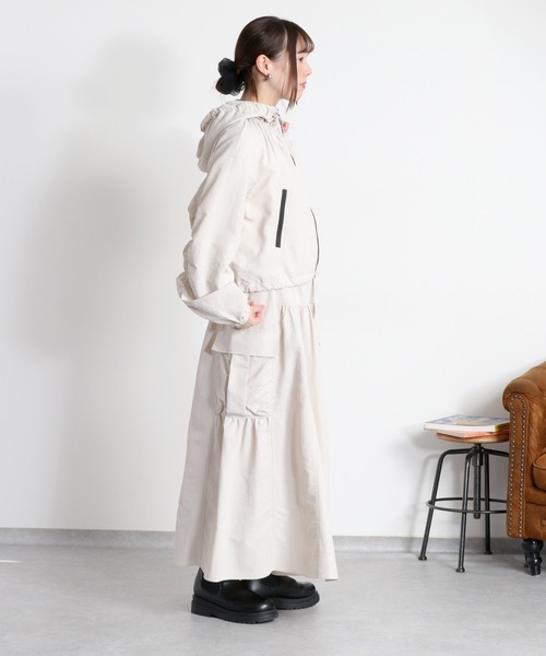 cepo（セポ）の「〈セットアップ対応〉撥水・UV・ウォッシャブル 前後2way グログランロングスカート（スカート・レディース・ベージュ/ブラック/グレー・M）」の15枚目の写真