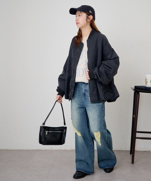 DISCOAT（ディスコート）の「【Enlude】ダメージデニムワイドパンツ《ユニセックス》（デニムパンツ・レディース・インディゴブルー・MEDIUM/SMALL/LARGE）」の12枚目の写真