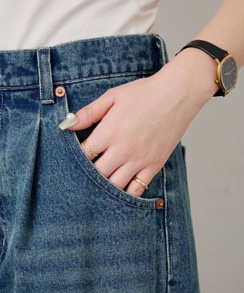 DISCOAT（ディスコート）の「【Enlude】ダメージデニムワイドパンツ《ユニセックス》（デニムパンツ・レディース・インディゴブルー・MEDIUM/SMALL/LARGE）」の14枚目の写真