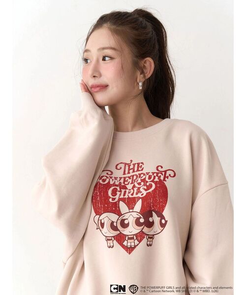 CALNAMUR（カルナムール）の「【パワーパフ ガールズ】big裏?プルオーバー（スウェット・レディース・ブラック/ベビーピンク・FREE）」の7枚目の写真