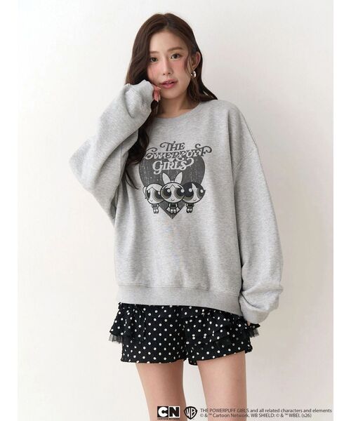 CALNAMUR（カルナムール）の「【パワーパフ ガールズ】big裏?プルオーバー（スウェット・レディース・ブラック/ベビーピンク・FREE）」の13枚目の写真