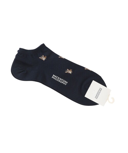 MACKINTOSH PHILOSOPHY(マッキントッシュ フィロソフィー)の「コーギー アンクレット カジュアルソックス(ソックス/靴下・メンズ・ダークネイビー/ブルー系その他7/グレー系その他・FREE)」の2枚目の写真