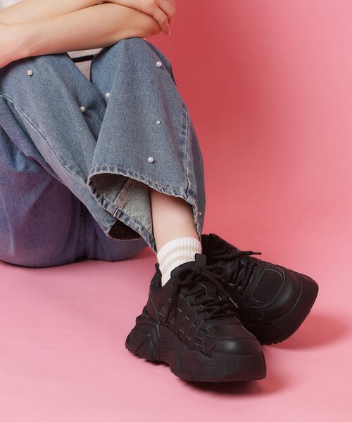 cs T&P(シーエスティーアンドピー)の「厚底スニーカー(スニーカー・レディース・アイボリー/ブラック・M/S/LL/L)」の9枚目の写真